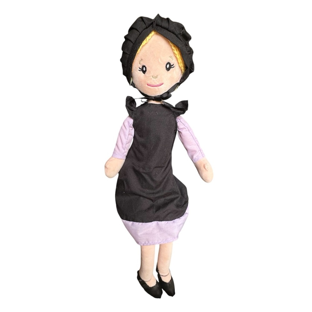 Petting Zoo Prairie Girl Rag Doll Amish Bonnet Plush Stuffed Doll 18”